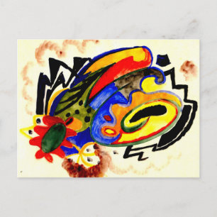 Cartão Postal Padrão Abstrato I por August Macke