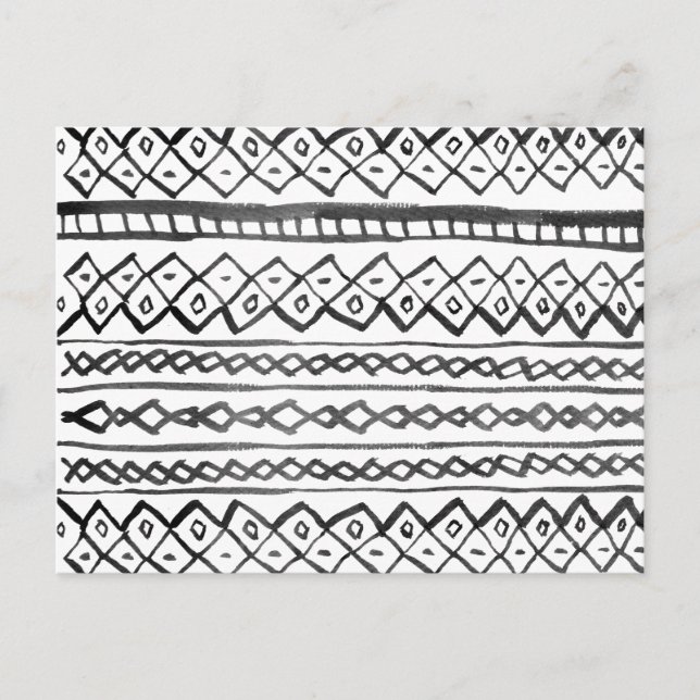 Cartão Postal Padrão aztec preto original (Frente)