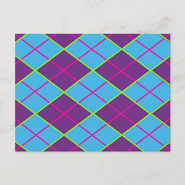 Cartão Postal Padrão Clássico Argyle (Frente)