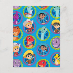 Cartão Postal Padrão Colorido Dino Ranch