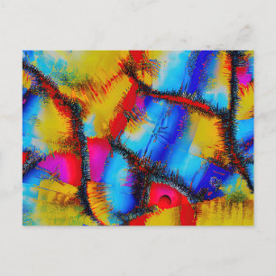Cartão Postal Padrão colorido do Abstrato Stich