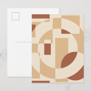 Cartão Postal Padrão contínuo de geometria de terracota
