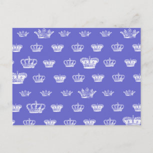 Cartão Postal Padrão Coroa em Branco