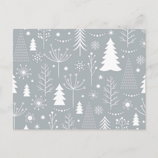 Cartão Postal Padrão da árvore de Natal (Frente)