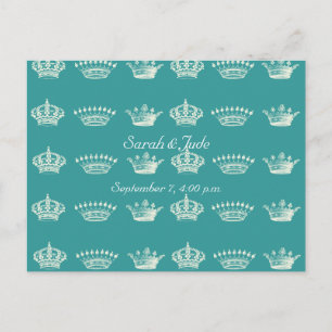 Cartão Postal Padrão da Coroa em Branco