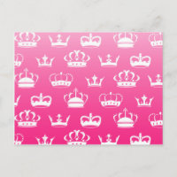Padrão da coroa princesa com gradiente rosa