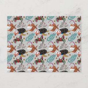Cartão Postal Padrão de animais aquáticos   vida submarina do oc