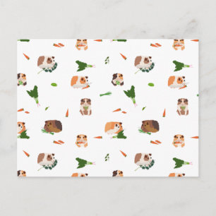 Cartão Postal Padrão de Animais de Estimação Porquinhos-da-índia