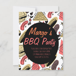 Cartão Postal Padrão de aniversário de hambúrguer de cachorro-qu
