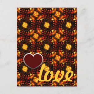 Cartão Postal Padrão de Arte Abstrata Boho Moderno Elegante a Ou