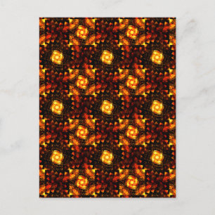 Cartão Postal Padrão de Arte Abstrata Boho Moderno Elegante a Ou