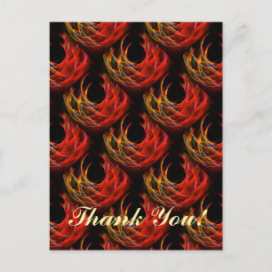 Cartão Postal Padrão de Arte Abstrata Elegante Boho Moderno Fofo