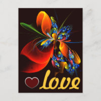 Padrão de Arte Abstrata Moderna Floral Laranja Azu