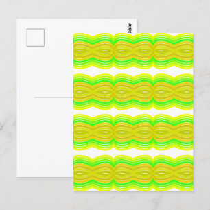 Cartão Postal Padrão de Arte de Fita em Forma de Oito com Cores 