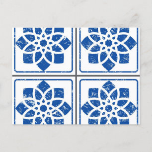 Cartão Postal Padrão de azulejos cerâmicos