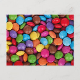 Cartão Postal Padrão de Balas Coloridas