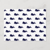 Padrão de Baleia Azul, Marinho, Bonito e Branco