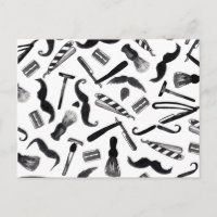 Padrão de Barreira de Aquarela do bigode Razor Sha