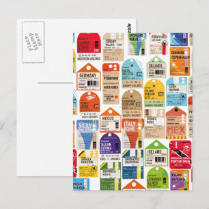 Cartão Postal Padrão de bilhetes de viagem antigos.