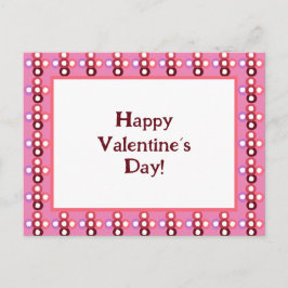 Cartão Postal Padrão de Bolha Vermelha