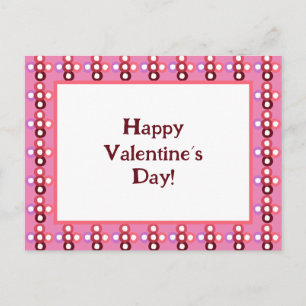 Cartão Postal Padrão de Bolha Vermelha