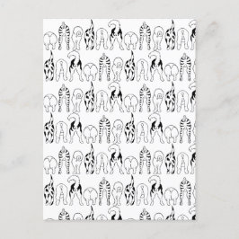 Cartão Postal Padrão de Bumbuns de cães