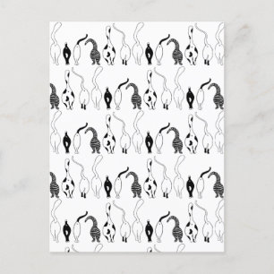 Cartão Postal Padrão de Bumbuns de Cat