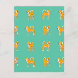 Cartão Postal Padrão de Cachorro Shiba Inu