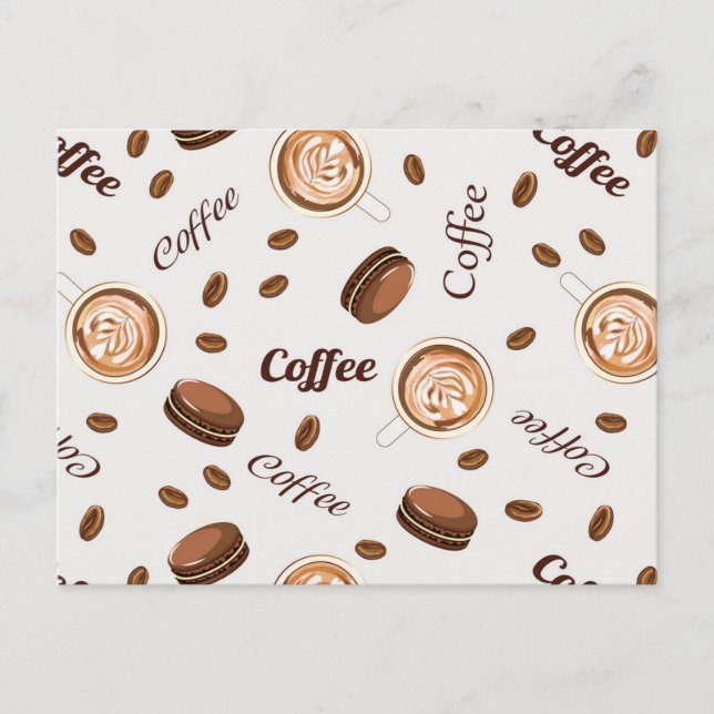 Cartão Postal Padrão de café (Frente)