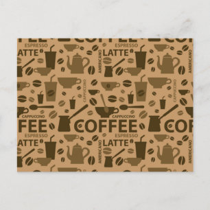 Cartão Postal Padrão de café