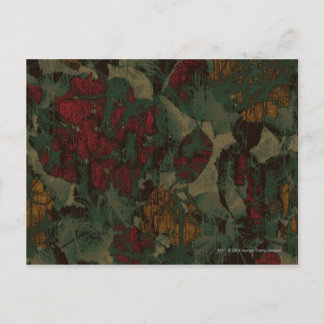 Cartão Postal Padrão de camuflagem de flores coloridas