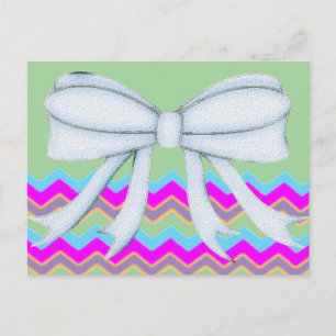 Cartão Postal Padrão de Chevrons Festa de Chuveiro Escritório De
