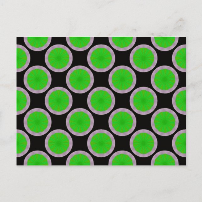 Cartão Postal padrão de círculo verde (Frente)