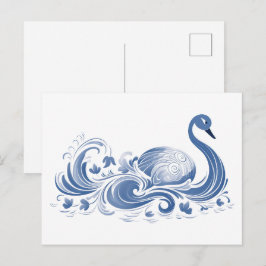 Cartão Postal Padrão de cisne