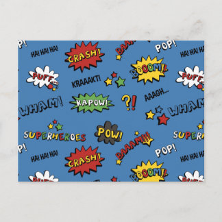 Cartão Postal Padrão de Crianças Super Heróis