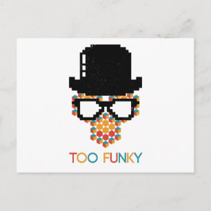 Cartão Postal Padrão de Cubo de Macaco Isométrico Funky