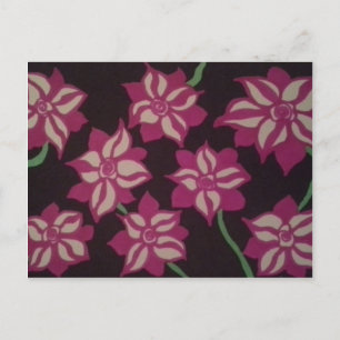 Cartão Postal Padrão de Dália Rosa e Branca