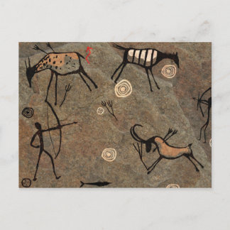 Cartão Postal Padrão de Desenho Caverna