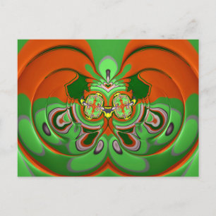 Cartão Postal ~ Padrão de Design 3D ~ Cores de Natal ~ 