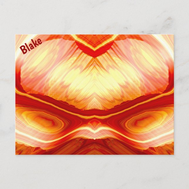 Cartão Postal PADRÃO DE Design Fratural ~ 3D ~ (Frente)
