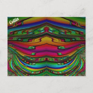 Cartão Postal PADRÃO DE Design Fratural COLLIN ~ 3D ~ Multicolor