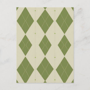 Cartão Postal Padrão de Diamante Argyle Verde Oliva