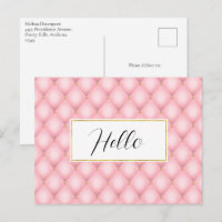 Padrão de Diamante Rebordado Rosa Luxo