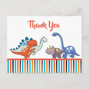 Cartão Postal Padrão De Dinossauro De Bebê Bonito Personalizado