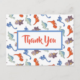 Cartão Postal Padrão De Dinossauro De Bebê Bonito Personalizado
