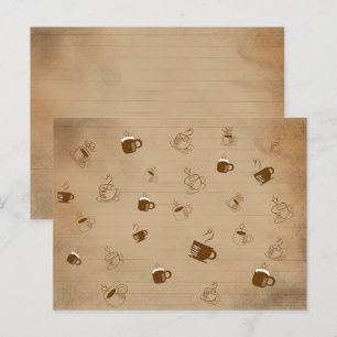 Cartão Postal Padrão de distribuição da taça de café minimalista