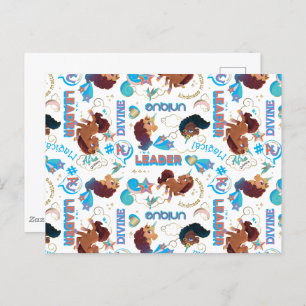 Cartão Postal Padrão de Empoderamento Mágico do Afro Unicorn