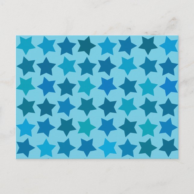 Cartão Postal Padrão de estrela azul (Frente)