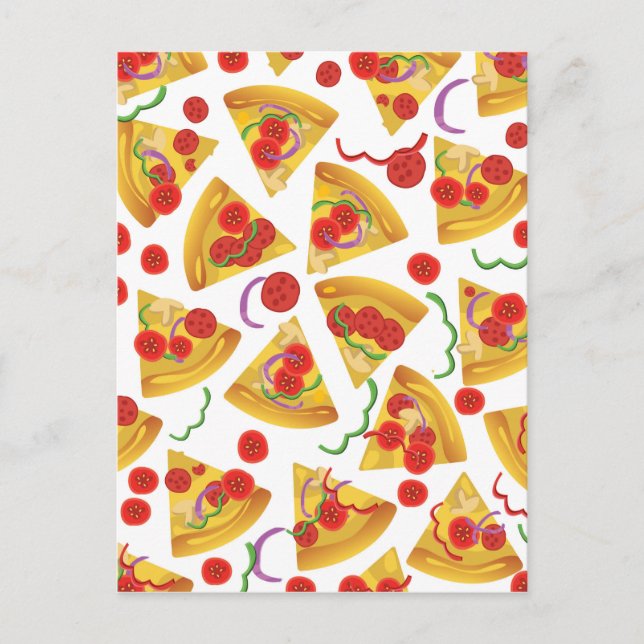 Cartão Postal Padrão de Fatia de Pizza (Frente)