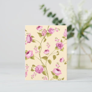 Cartão Postal Padrão de Flores 16